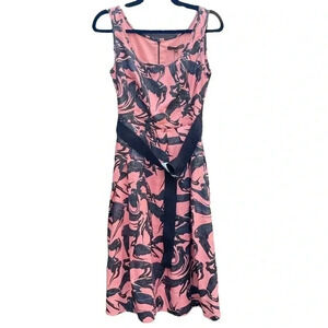 Adolfo Dominguez Pink Sleeveless Abstract Dress